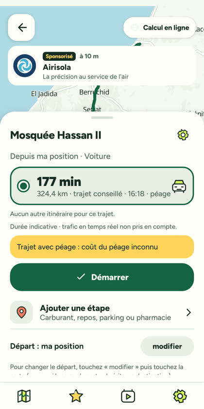 Capture de l'application Triq