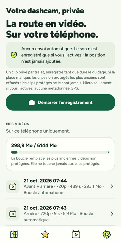 Capture de l'application Triq